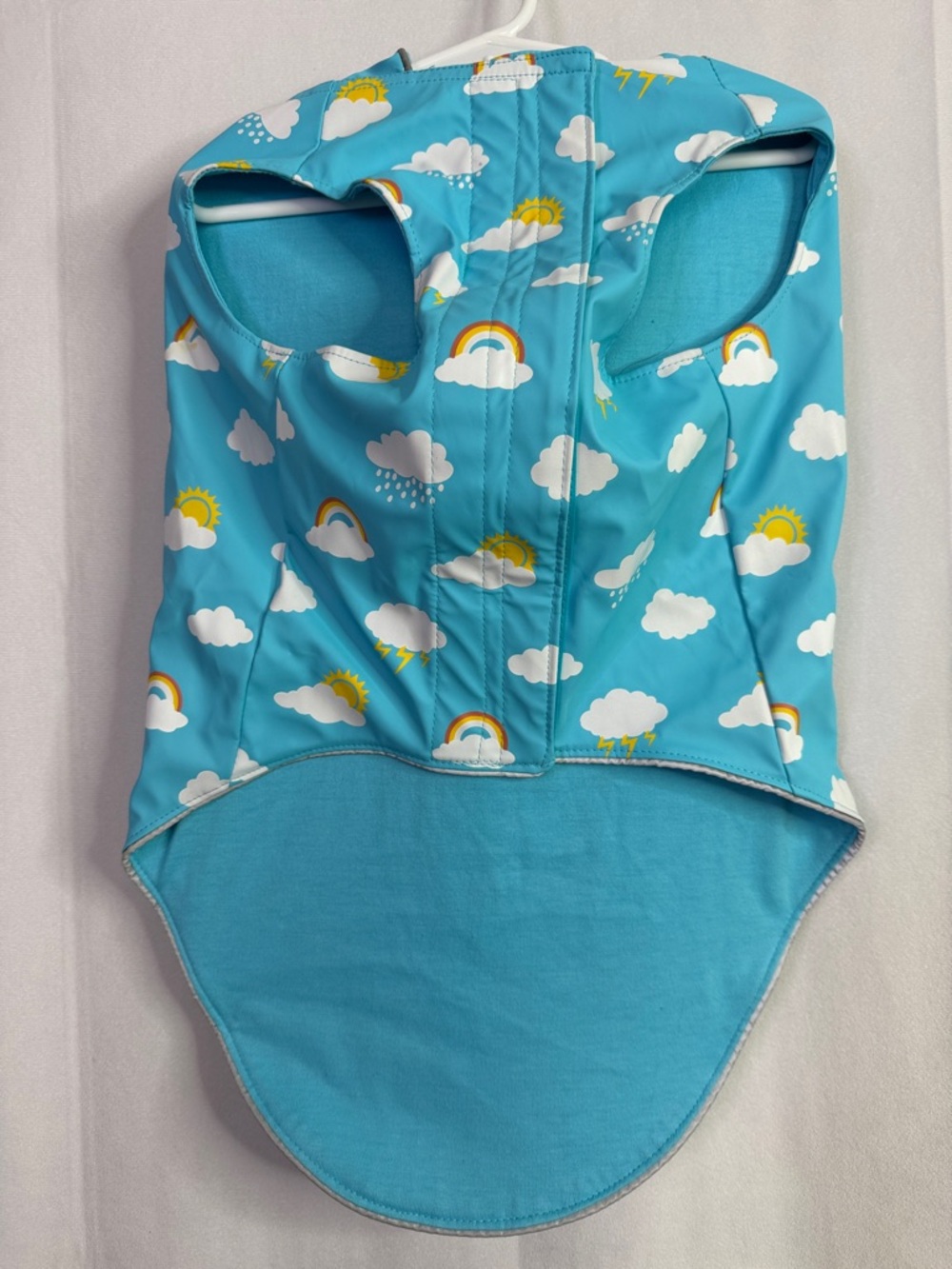 Blue Cloud & Rainbow Dog Raincoat - Brand Unspecified